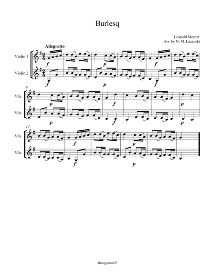 Burlesq String Duet scores gallery preview page 1