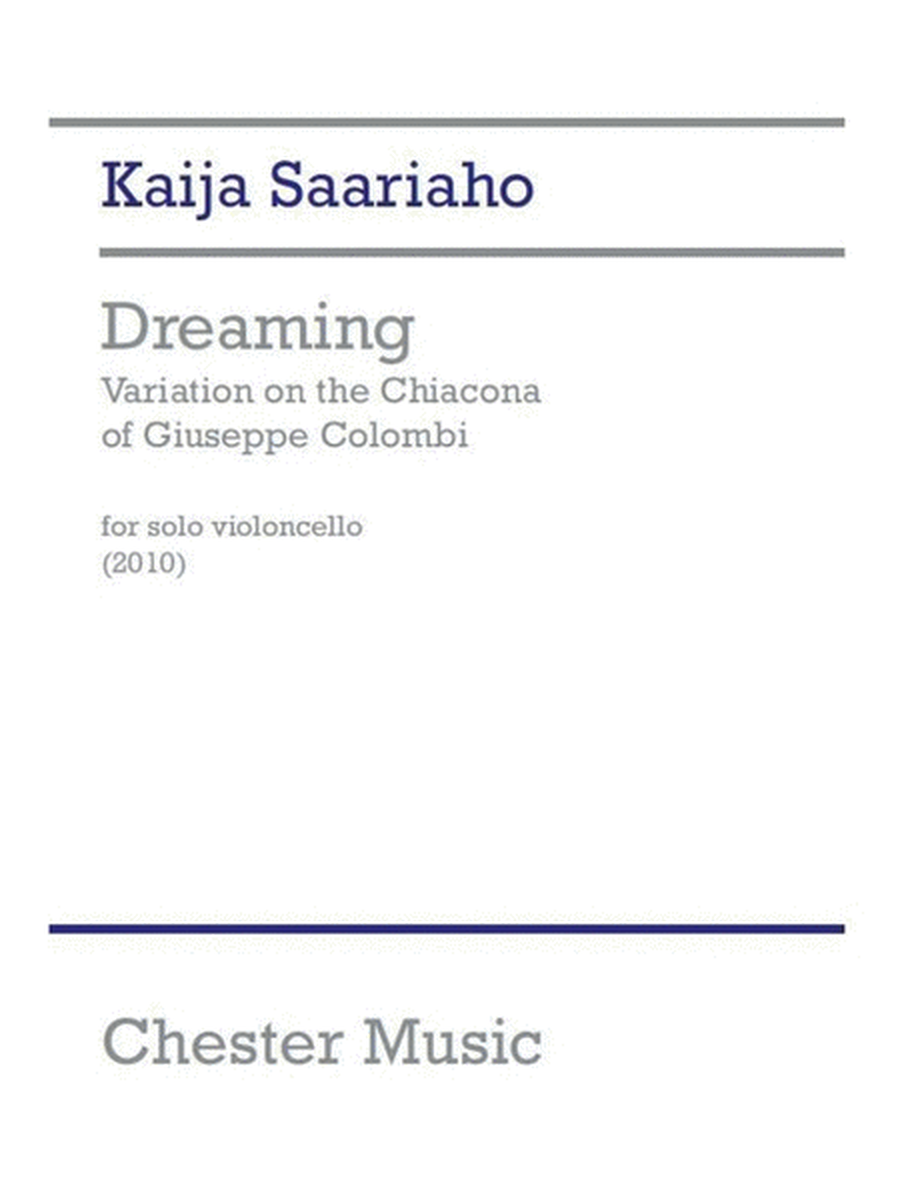 Saariaho Dreaming Solo Cello
