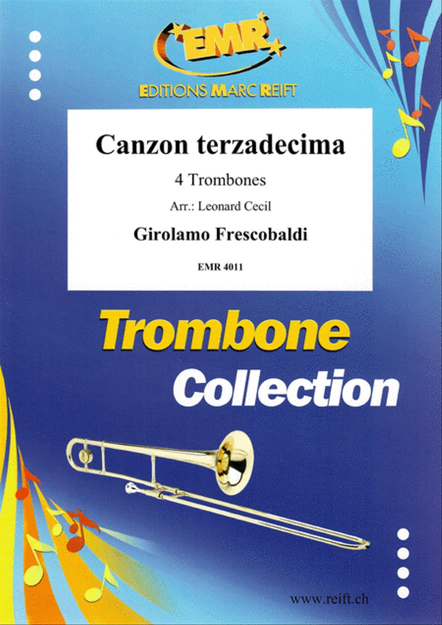 Canzon terzadecima by Girolamo Frescobaldi Trombone Quartet - Sheet Music