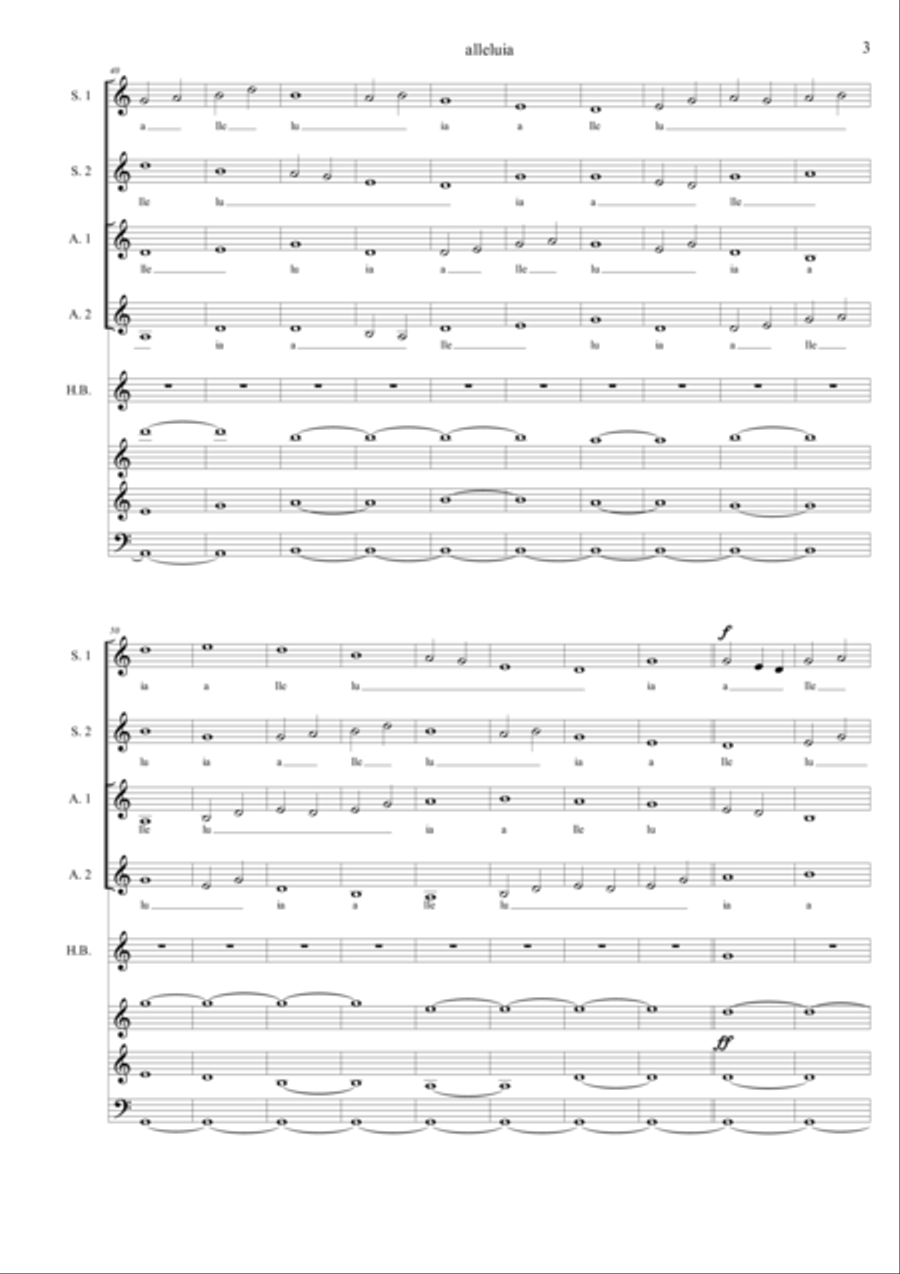 Alleluia Alleluia SSAA scores gallery preview page 3