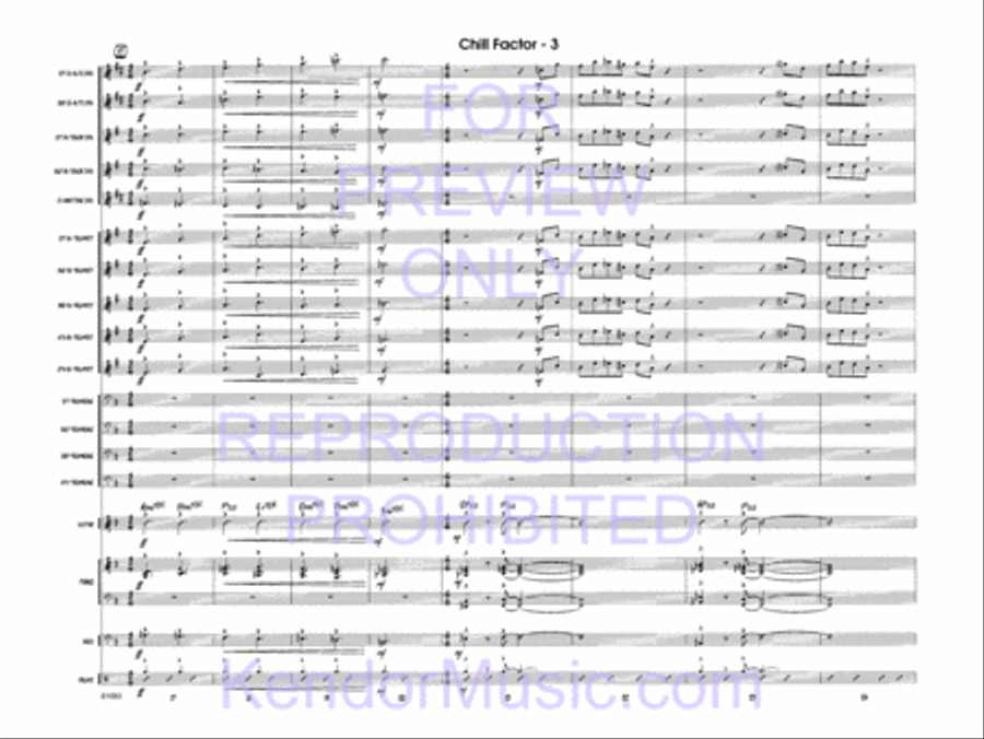 Chill Factor (Full Score) Jazz Ensemble scores gallery preview page 5