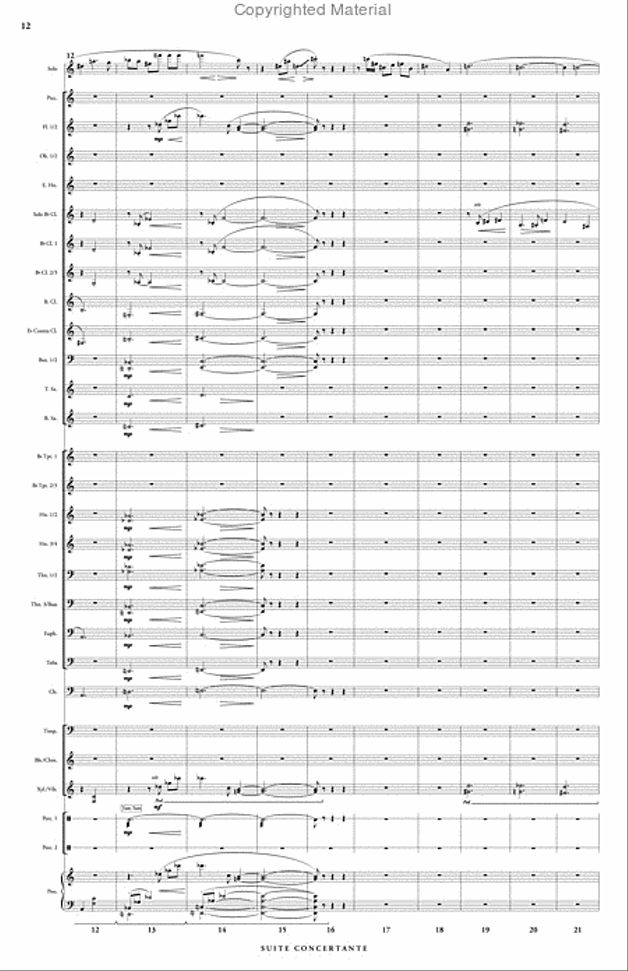 Suite Concertante for Alto Saxophone & Wind Orchestra (score & parts) Concert Band scores gallery preview page 13