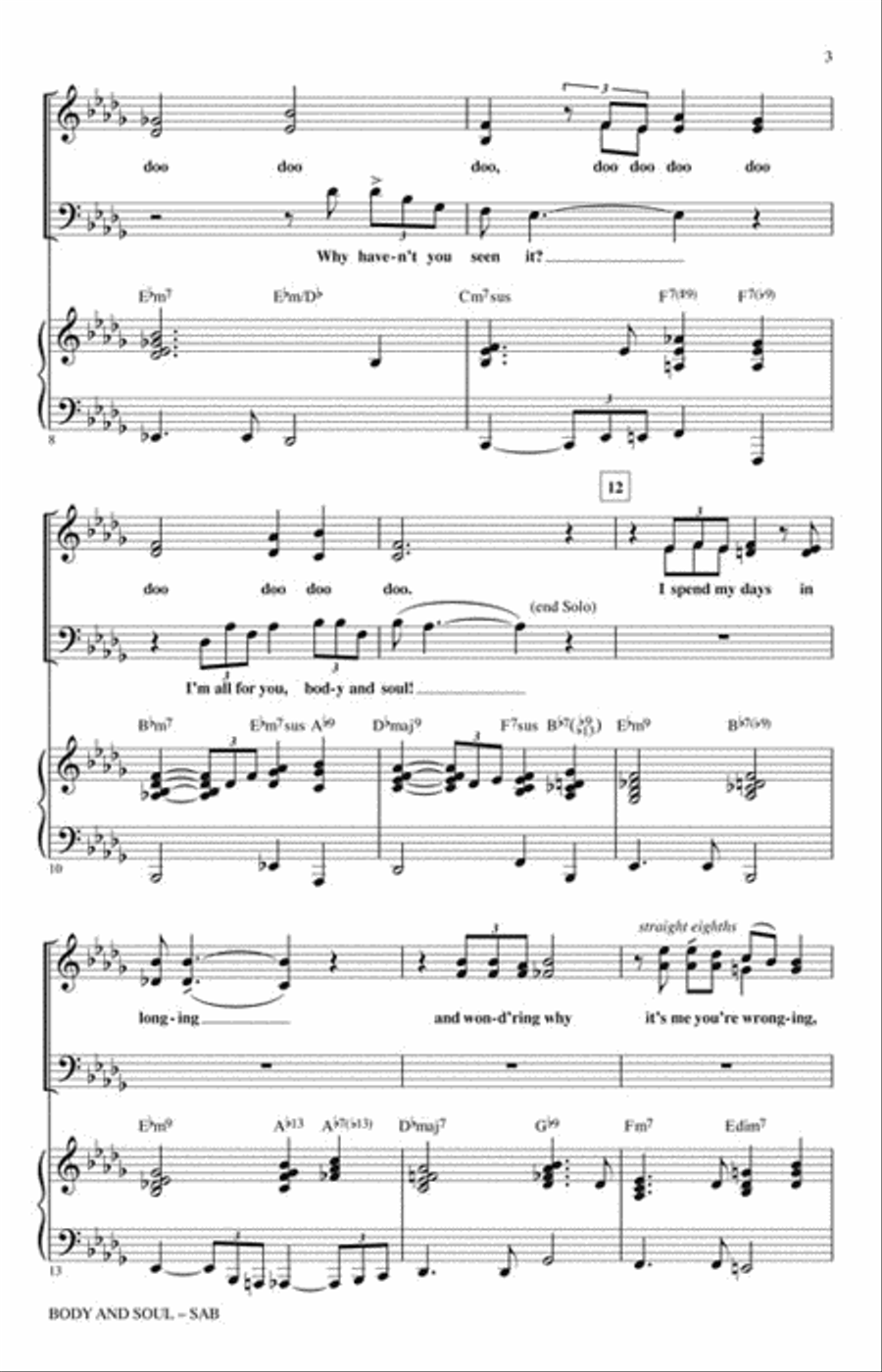 Body and Soul Body and Soul 3-Part scores gallery preview page 3