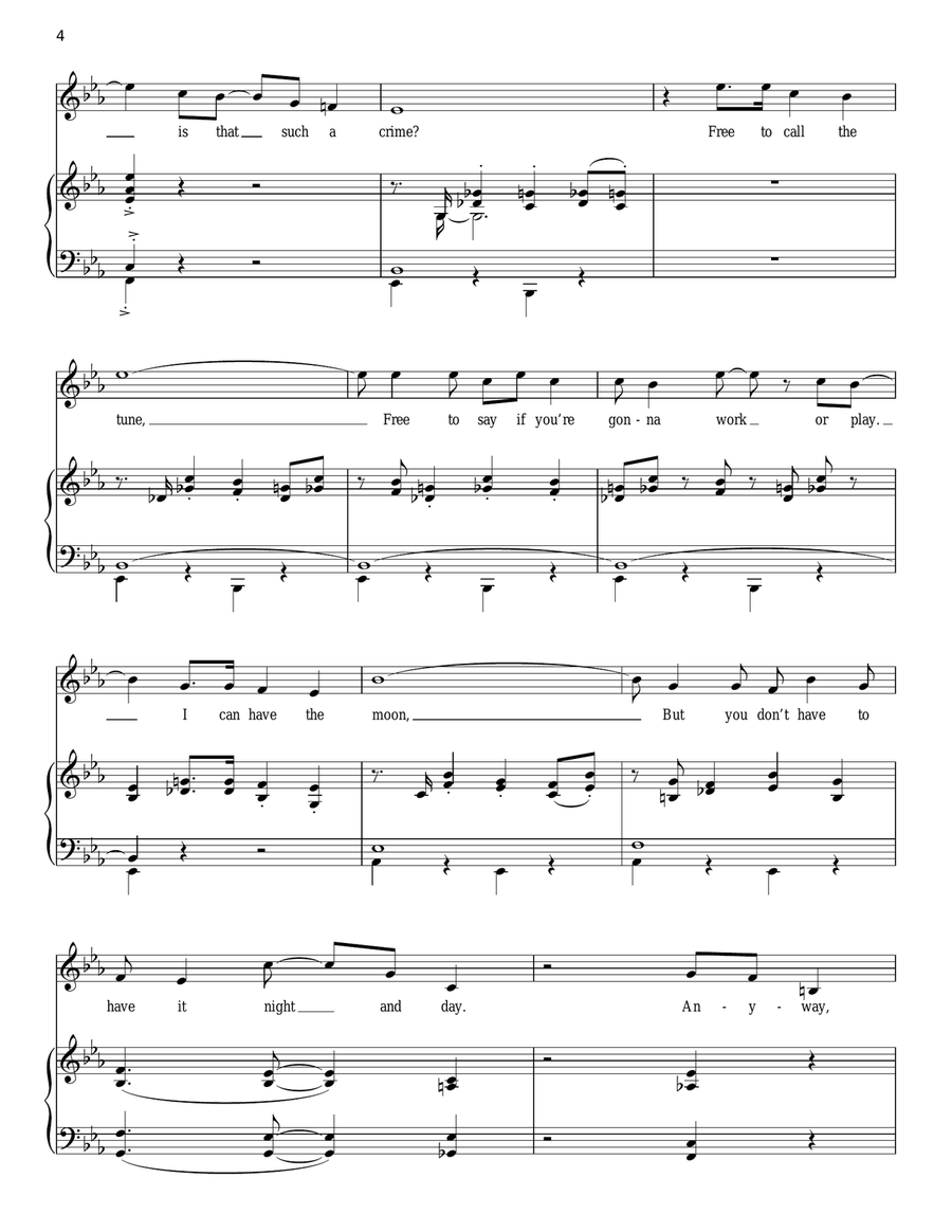 Live Alone And Like It Piano, Vocal scores gallery preview page 4