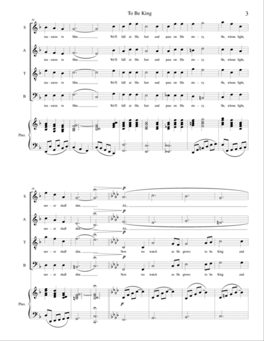To Be King To Be King 4-Part scores gallery preview page 3
