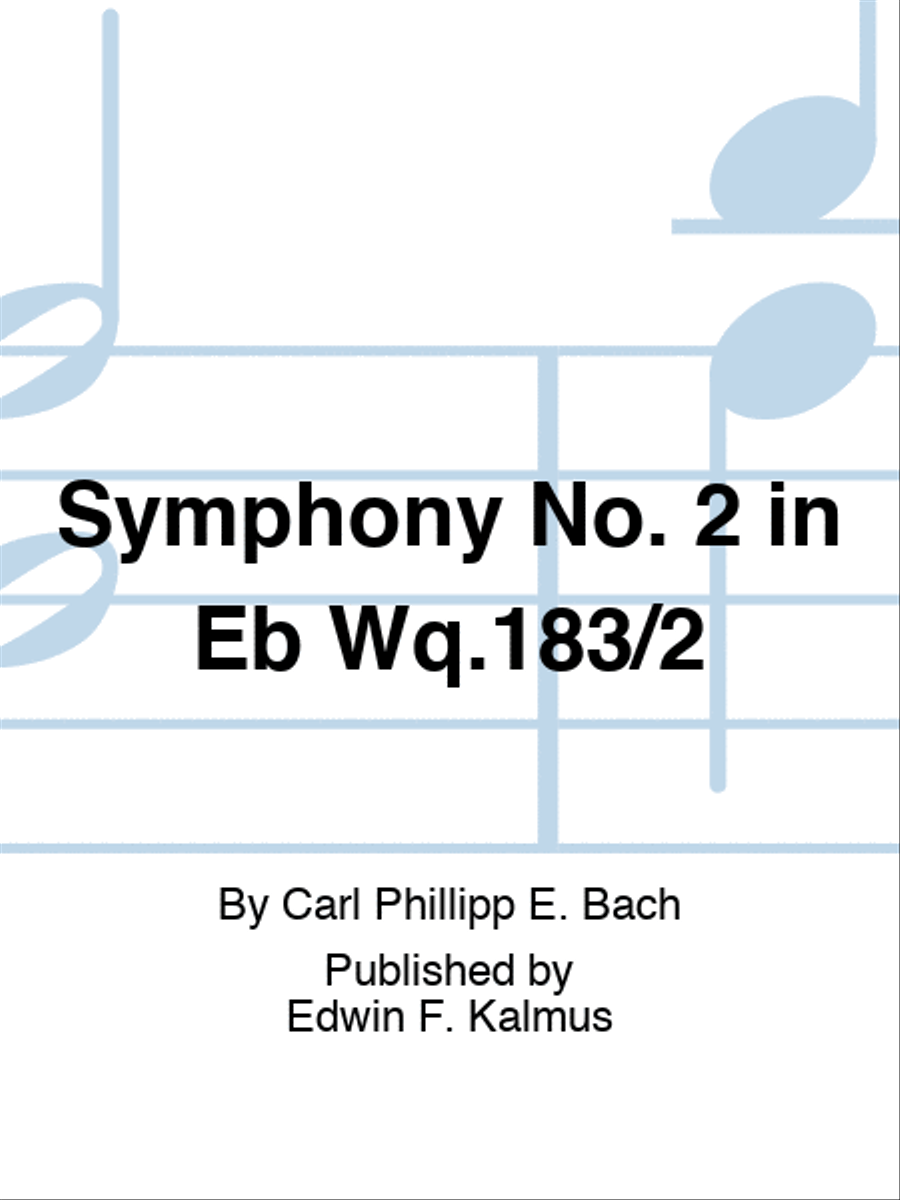 Symphony No. 2 in Eb Wq.183/2 Orchestra scores gallery preview page 1