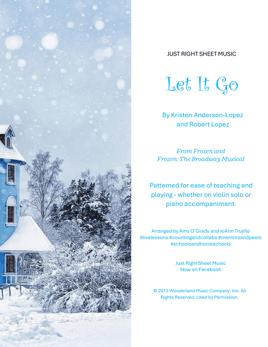Let It Go (from Frozen) Violin Solo scores gallery preview page 1