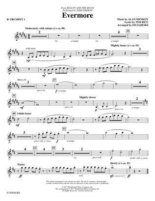 Book cover for Evermore (from Beauty And The Beast) (arr. Ed Lojeski) - Bb Trumpet 1