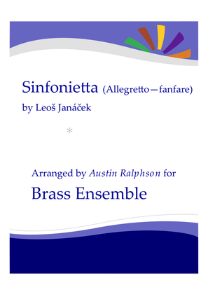 Book cover for Sinfonietta I. Allegretto (Fanfare) - brass ensemble