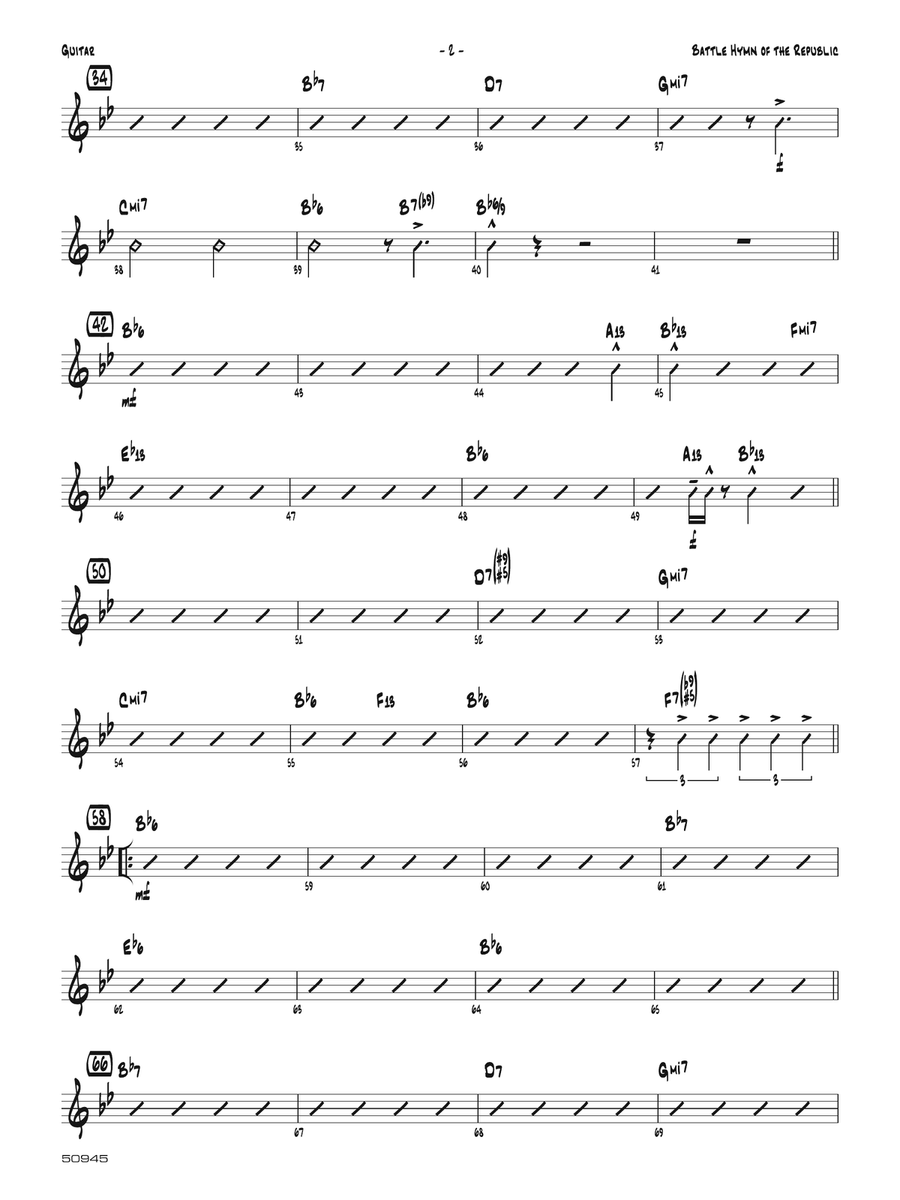 Battle Hymn of the Republic: Guitar Guitar scores gallery preview page 2