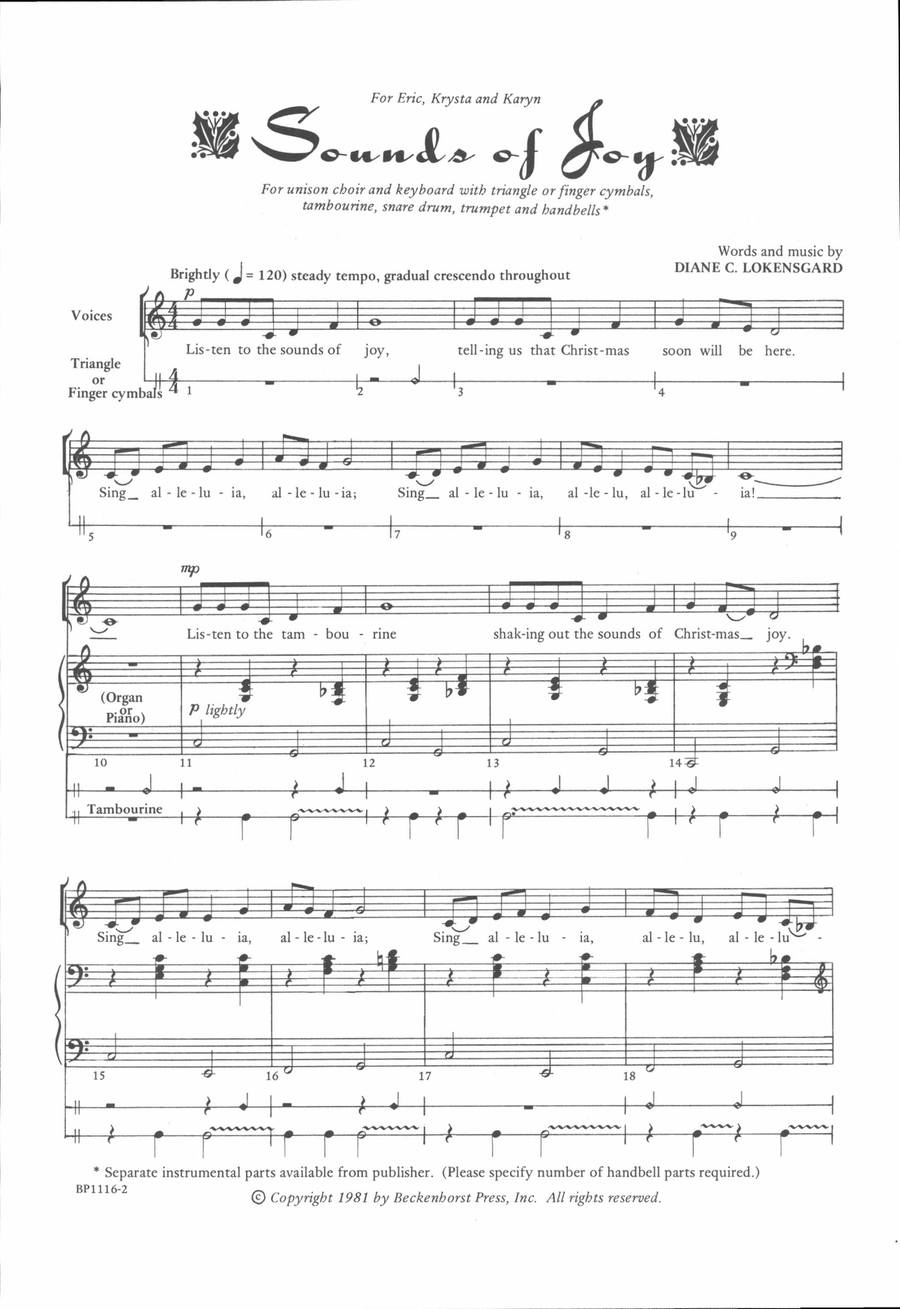 Sounds of Joy Unison Choir scores gallery preview page 2