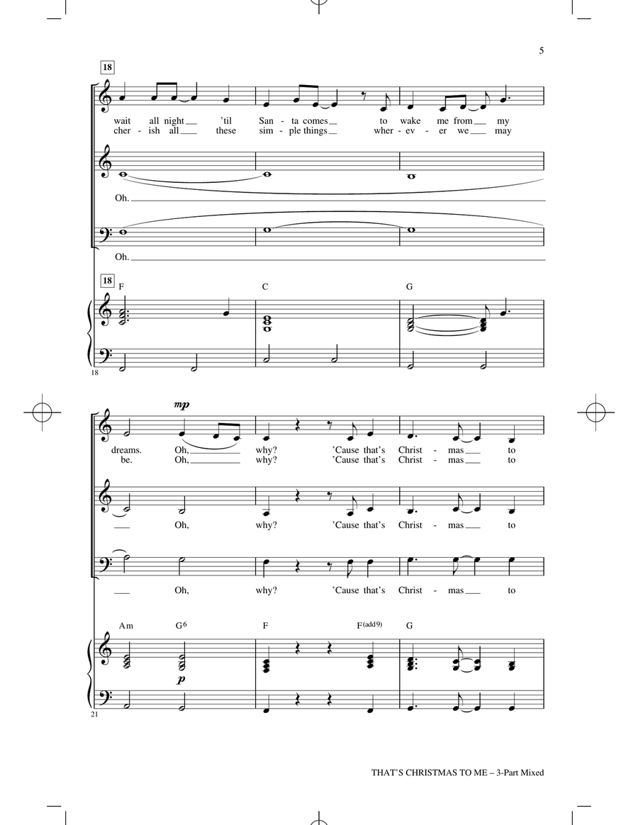That's Christmas To Me (arr. Audrey Snyder) 3-Part scores gallery preview page 3