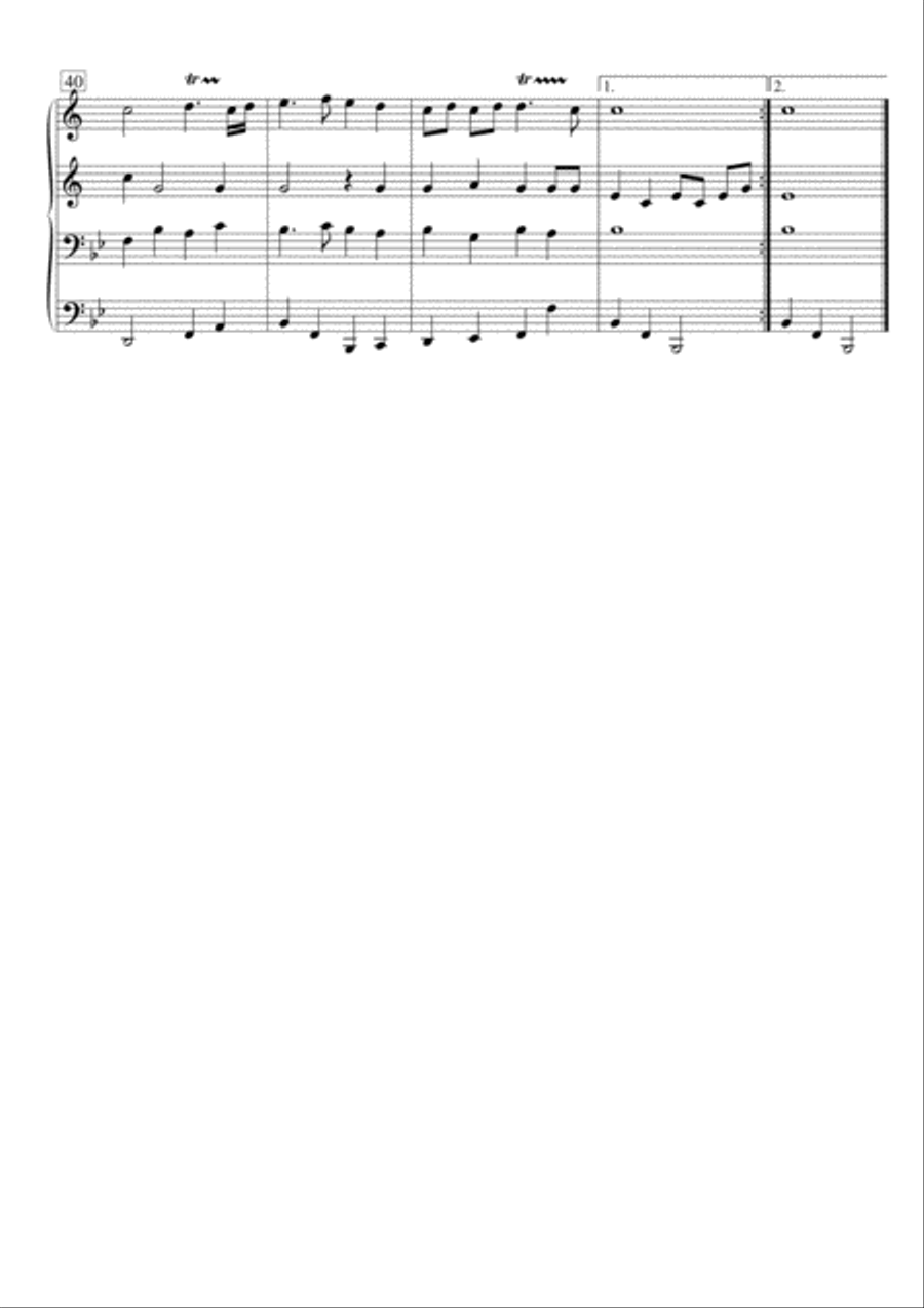 The Prince of Denmark's March (Trumpet Voluntary) for Brass Quartet Brass Quartet scores gallery preview page 5