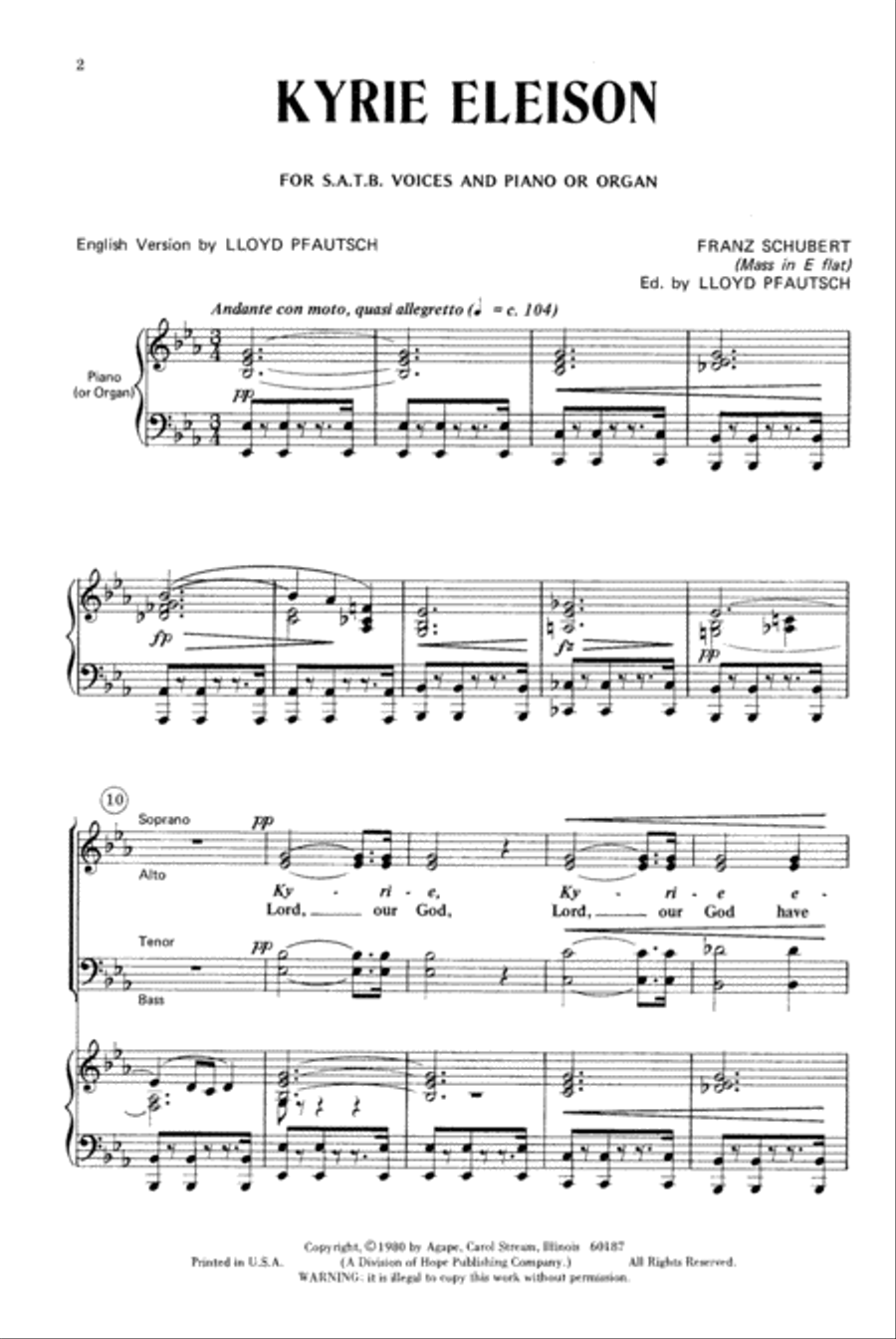 Kyrie Eleison 4-Part scores gallery preview page 2