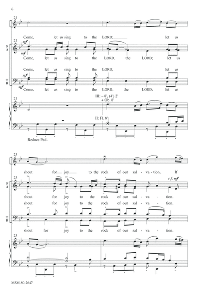 Come, Let Us Sing to the Lord (Downloadable Choral Score)