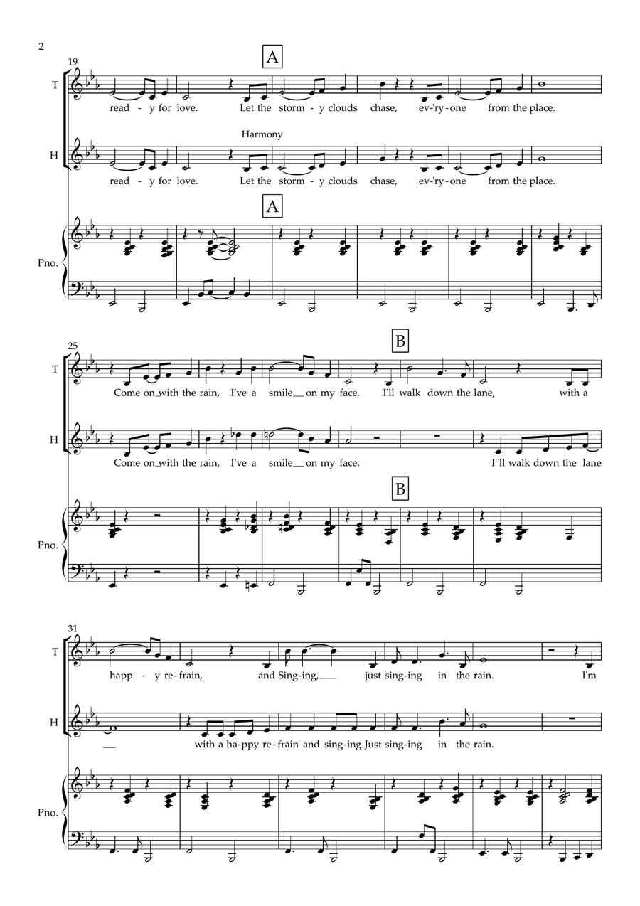 Singin' In The Rain Choir scores gallery preview page 2