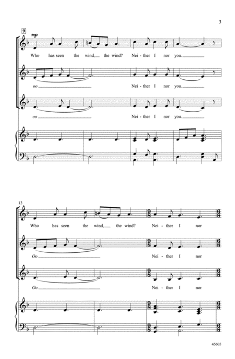 Who Has Seen the Wind? Who Has Seen the Wind? Choir scores gallery preview page 2