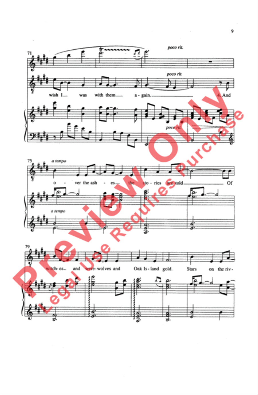 Song for the Mira Men's Choir scores gallery preview page 9