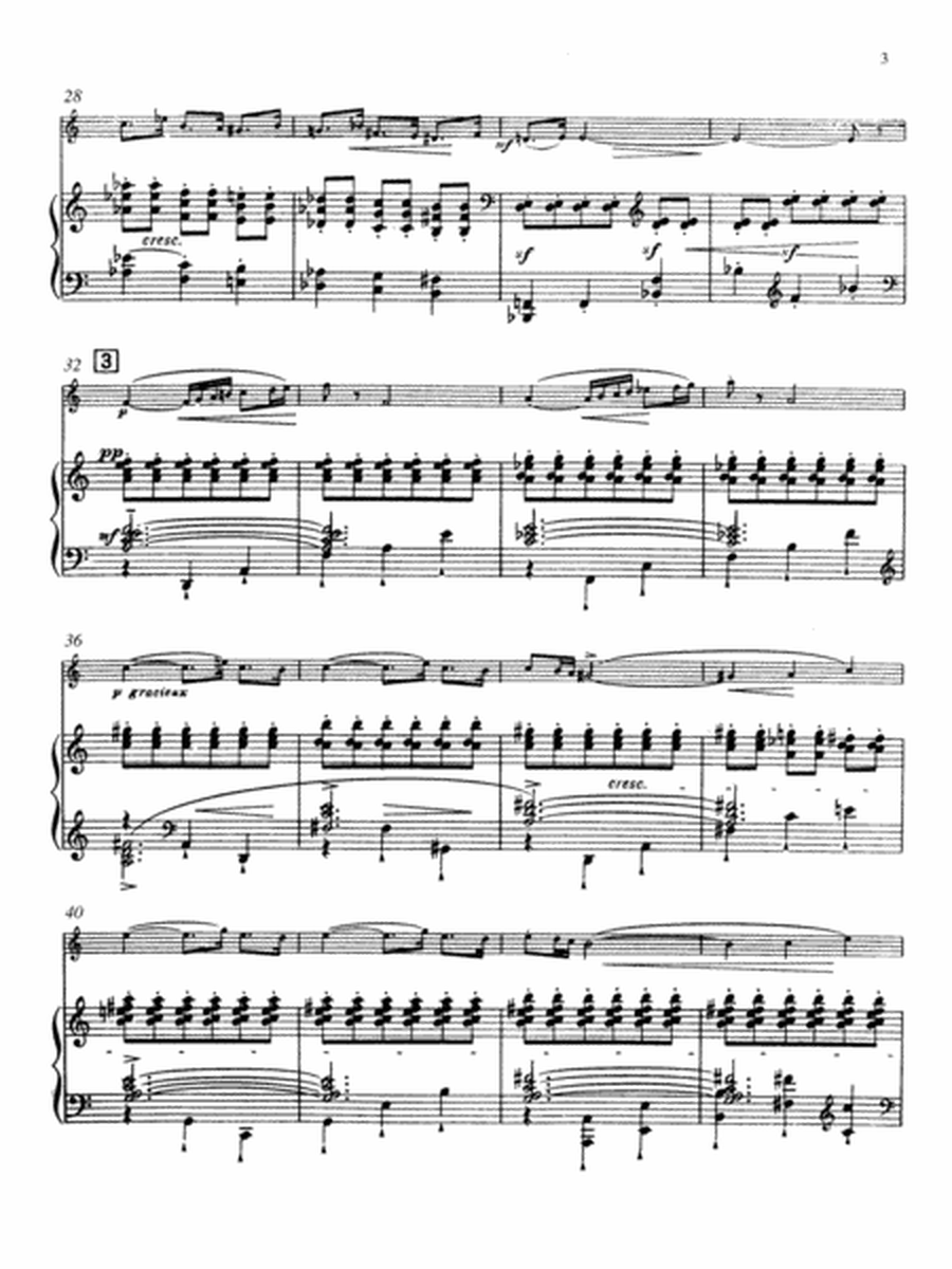 D'un matin de printemps for Violin (or Flute) and Piano