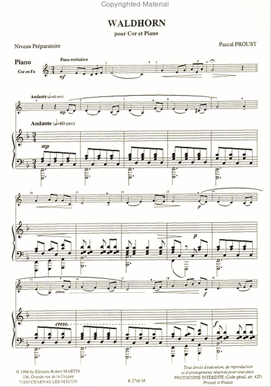 Waldhorn Horn scores gallery preview page 2