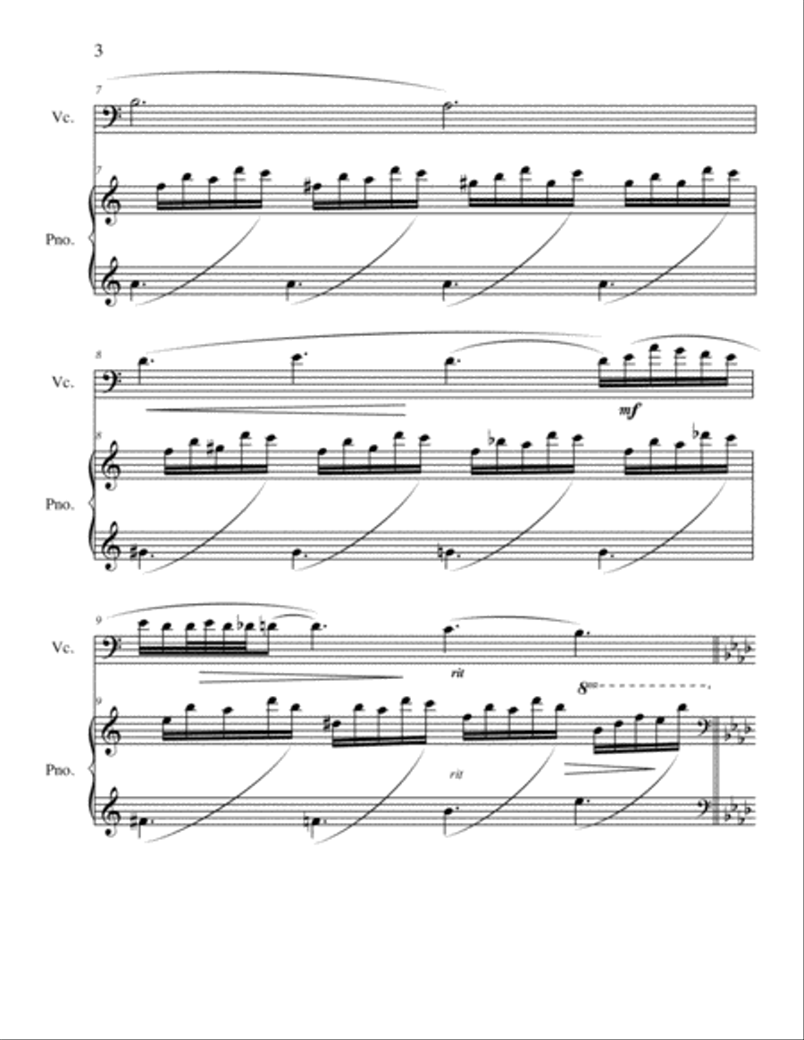 Highbrow for Cello and Piano Piano scores gallery preview page 3