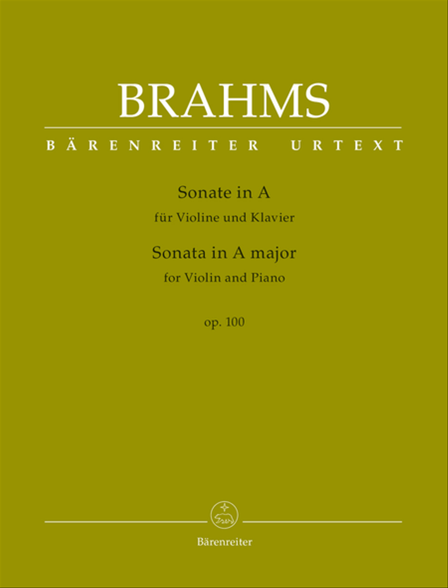 Sonata for Violin and Piano A major op. 100 Violin Solo scores gallery preview page 1