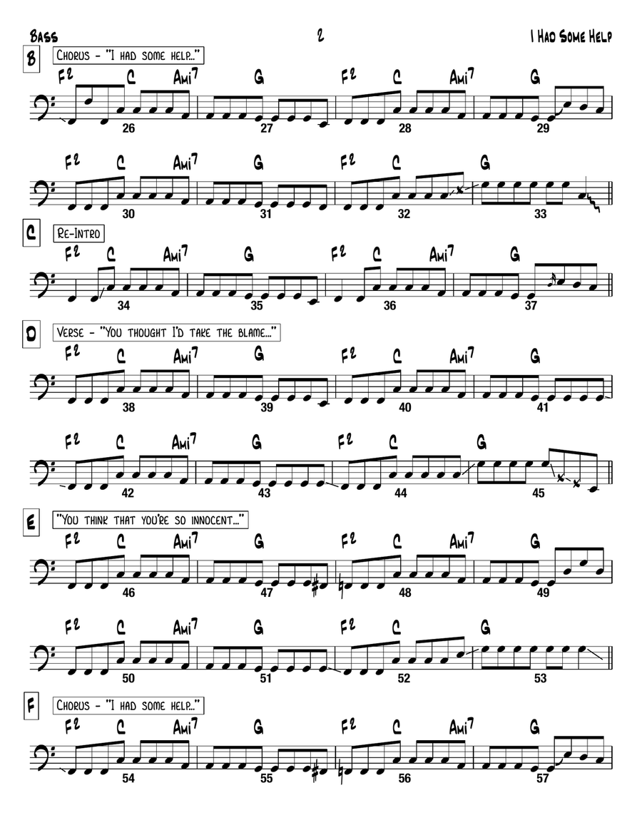 I Had Some Help Acoustic Guitar scores gallery preview page 2