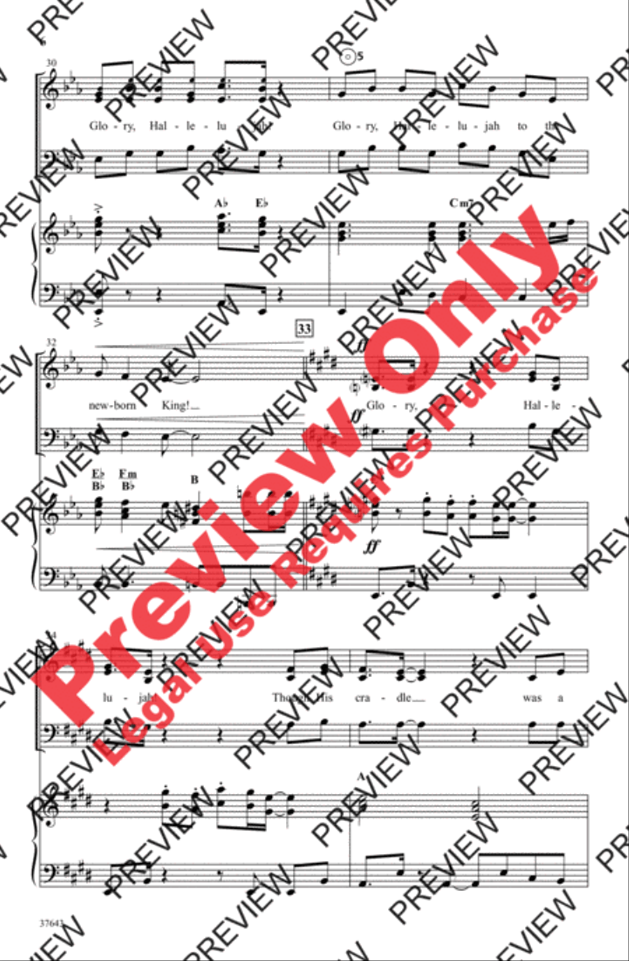 Christmas Glory Hallelujah 3-Part scores gallery preview page 17
