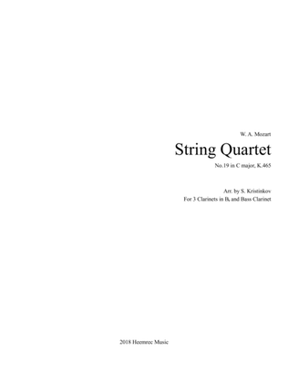 Book cover for String Quartet No. 19