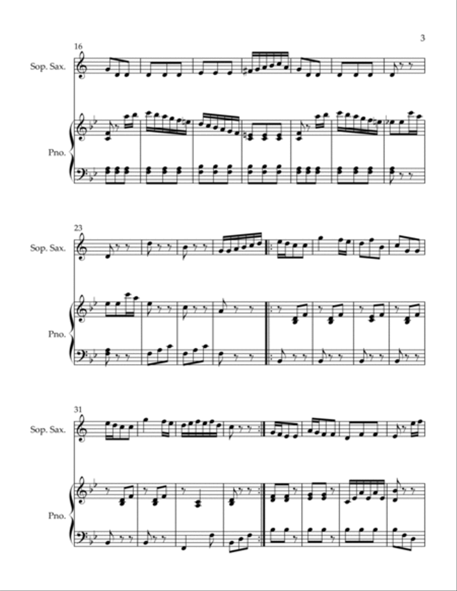 Vivace Soprano Saxophone scores gallery preview page 3