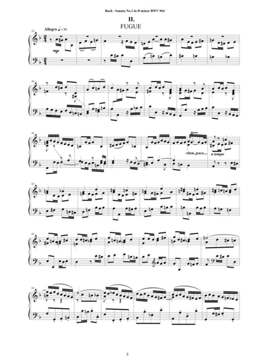 Seven Bach's Piano Sonatas - Complete scores