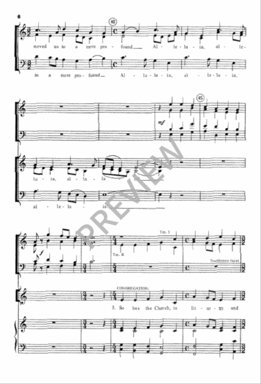 When, in Our Music, God Is Glorified 4-Part scores gallery preview page 6