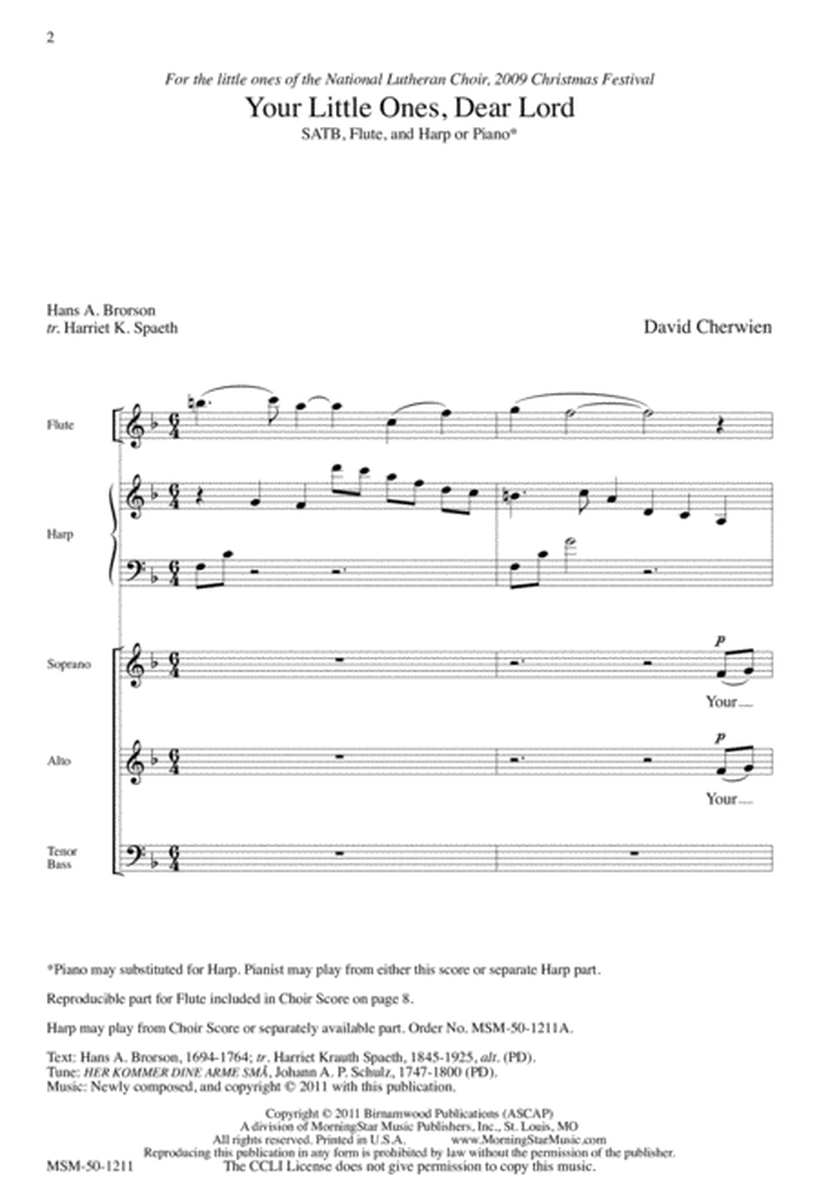 Your Little Ones, Dear Lord (Downloadable Choral Score)