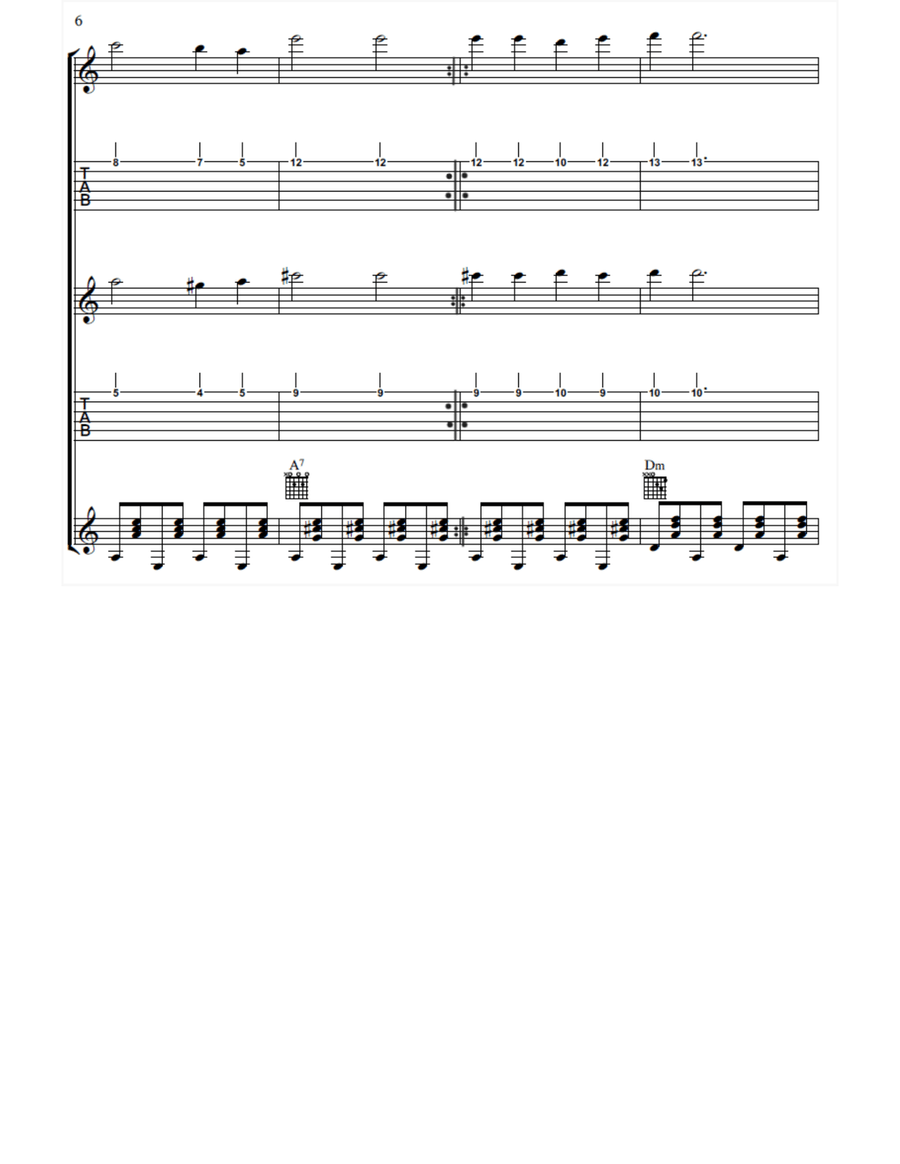 Bella Ciao Guitar Ensemble scores gallery preview page 4
