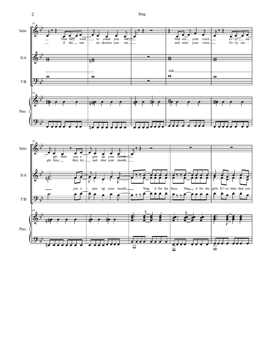 Sing Sing 3-Part scores gallery preview page 2