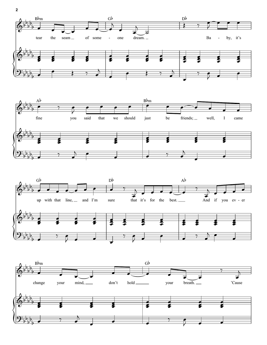 It's A Beautiful Day Piano, Vocal, Guitar scores gallery preview page 2