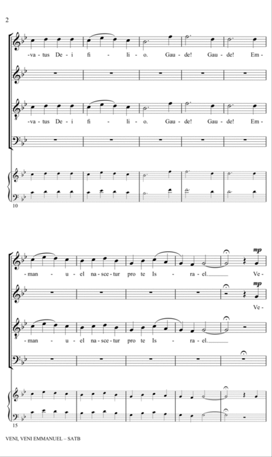 Veni, Veni Emmanuel (arr. Philip Lawson) 4-Part scores gallery preview page 2