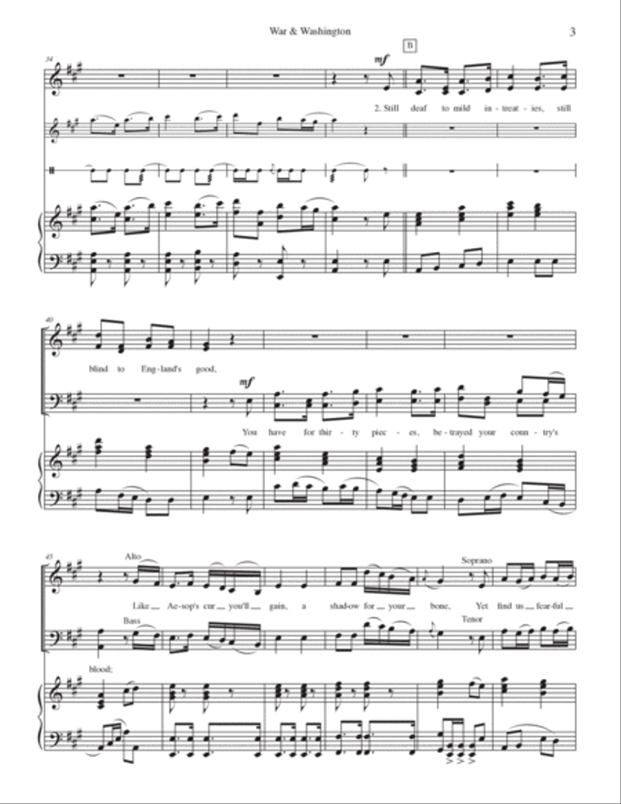 War & Washington War & Washington 4-Part scores gallery preview page 4