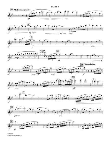 Celebration Fanfare (On a Theme by Haydn) - Flute 2