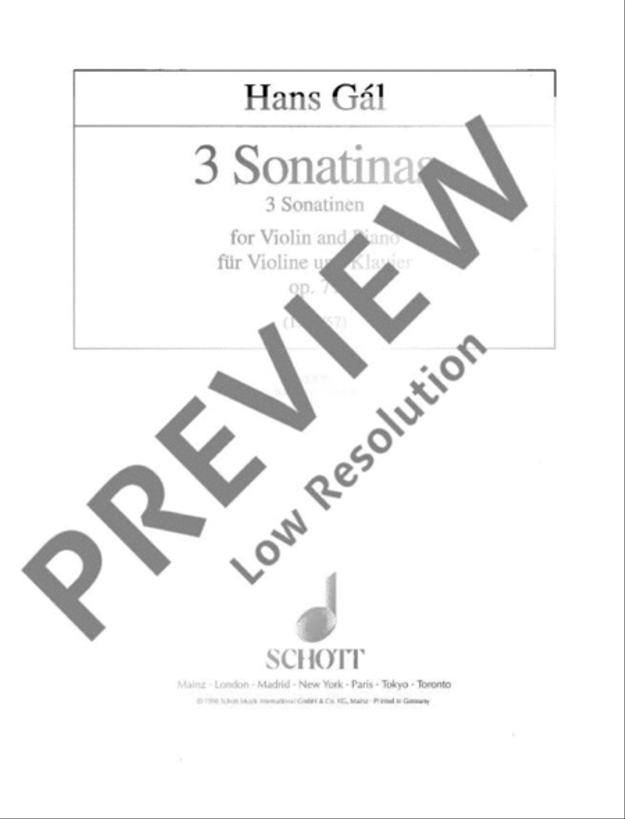 3 Sonatinas 3 Sonatinas Violin Solo scores gallery preview page 2