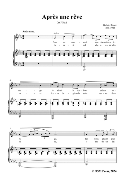 G. Fauré-Tristesse,in c minor,Op.6 No.2