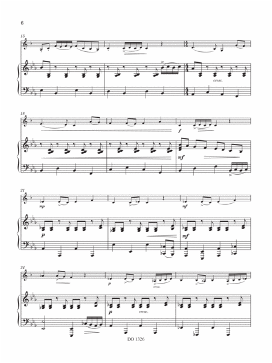 Six pièces de concert Clarinet Solo scores gallery preview page 6