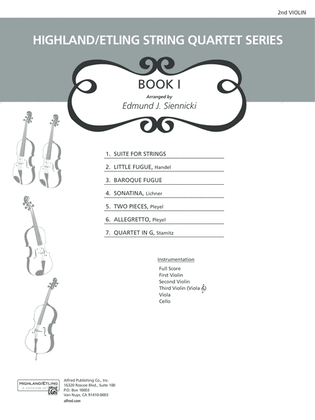Book cover for Highland/Etling String Quartet Series: Set 1: 2nd Violin