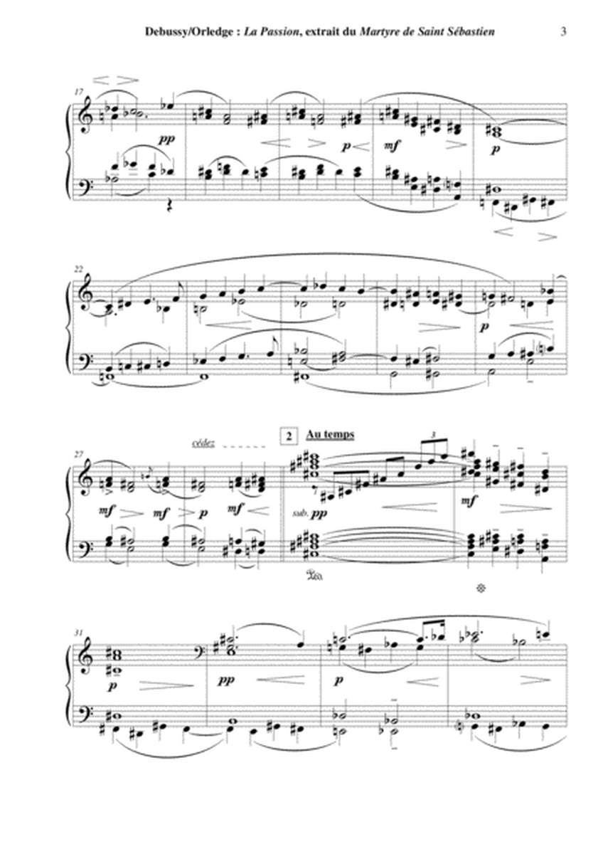 Claude Debussy: La Passion: extraite du Martyre de Saint Sébastien for solo piano, completed by Robe
