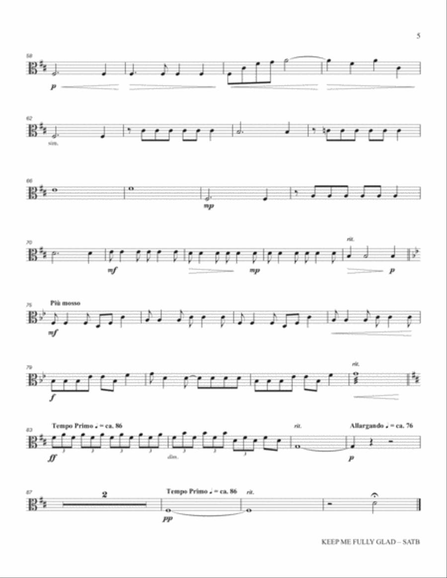 Keep Me Fully Glad - Cello Choir scores gallery preview page 9