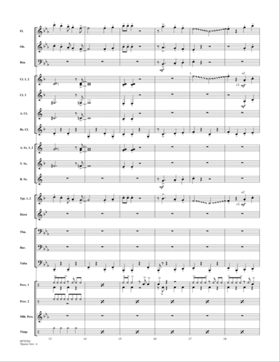 Tijuana Taxi - Full Score Concert Band scores gallery preview page 4