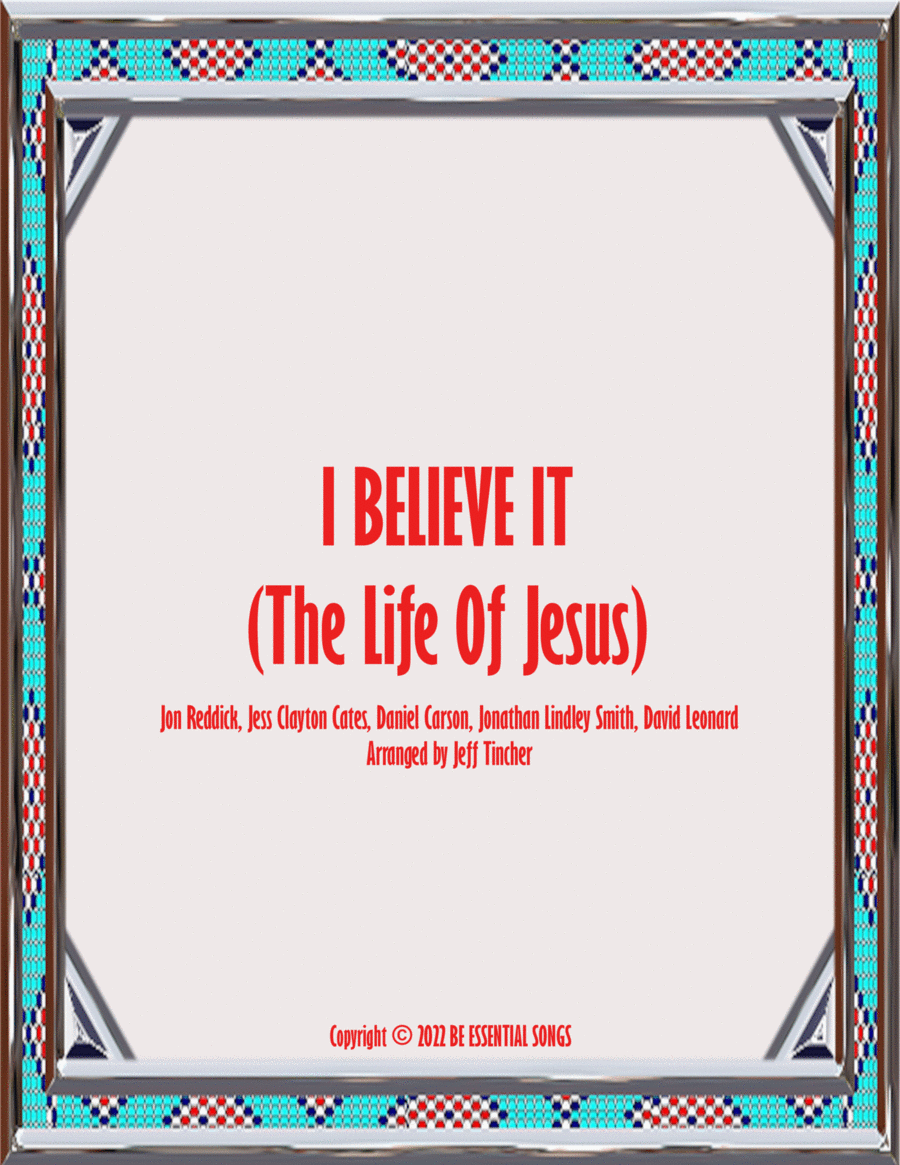 I Believe It (the Life Of Jesus) Piano, Vocal, Guitar scores gallery preview page 1