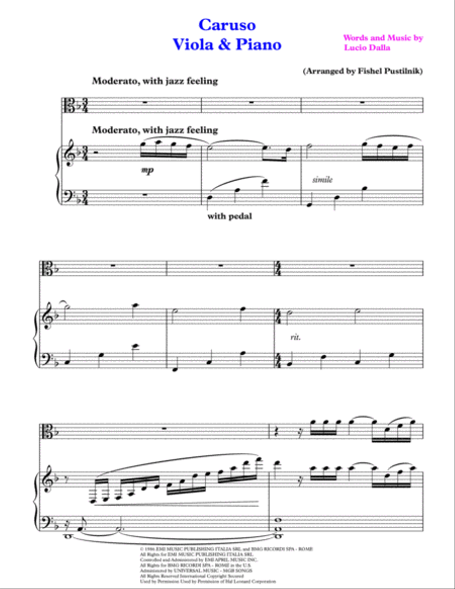 Caruso Viola scores gallery preview page 2