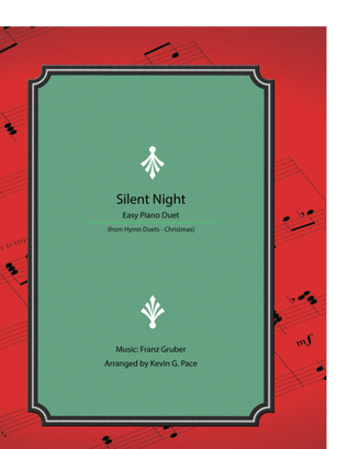 Book cover for Silent Night - easy piano duet