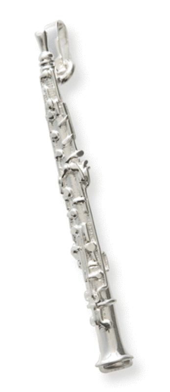 Silver pendant : oboe
